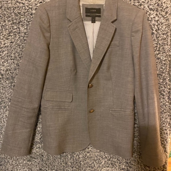 J CREW schoolboy blazer jacket gold buttons pockets preppy college navy Gray - Picture 9 of 14